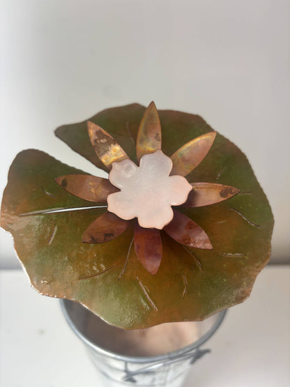 Copper Enamel Porcelain Lily Pad