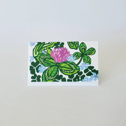 Purple Clover Mini Note Card Set of 8