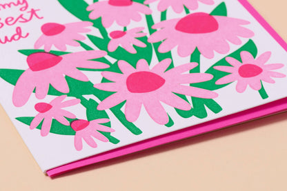 Best Bud Birthday Greeting Card