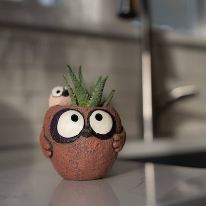 Pip & Squeak The Piggyback Owls Blobhouse® Planter