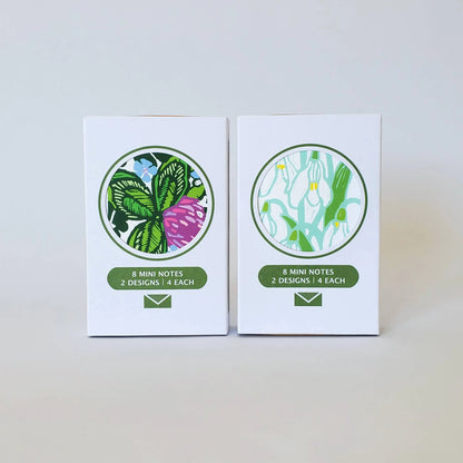 Purple Clover Mini Note Card Set of 8