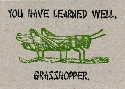 Grasshopper Letterpress Congratulations Greeting Card