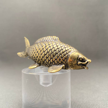 Brass Carp Fish Crafts Desktop Ornaments Decoration