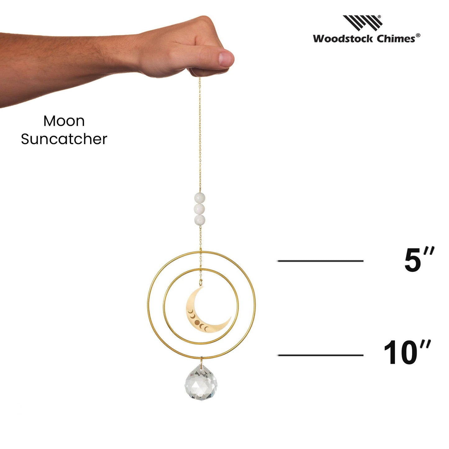 Woodstock Crescent Moon Stone Suncatcher