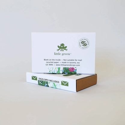 Purple Clover Mini Note Card Set of 8