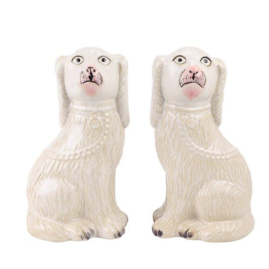 White Ceramic Foo Dog Statue