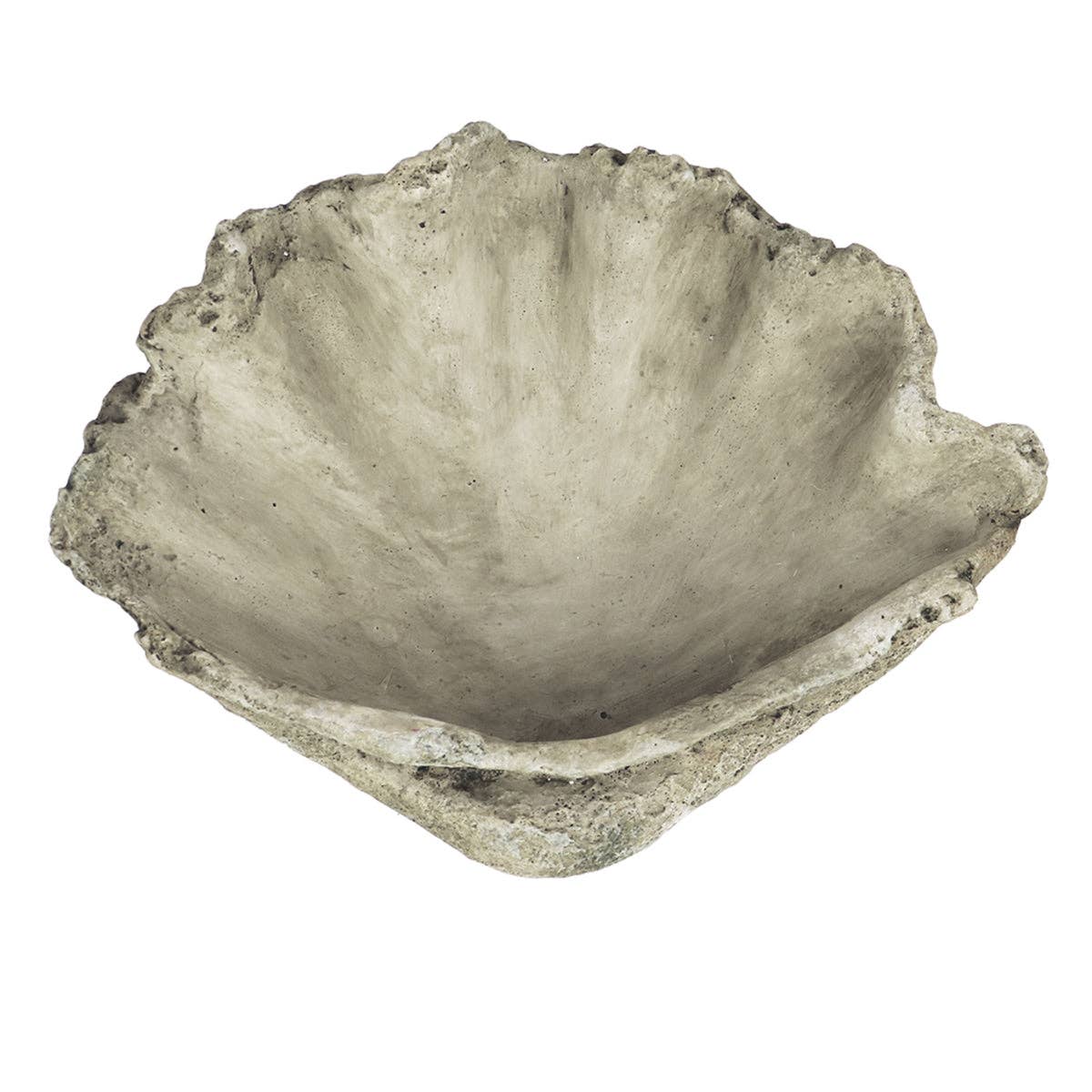 Cast Concrete Clam Shell Planter