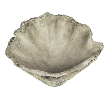 Cast Concrete Clam Shell Planter