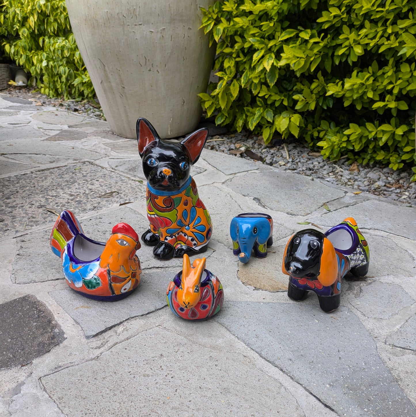 Mexican Talavera Rabbit Planter