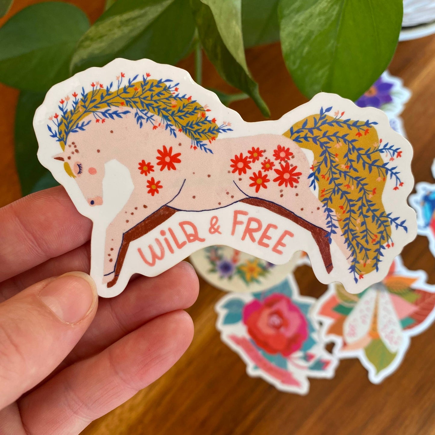 Wild and Free Horse Sticker