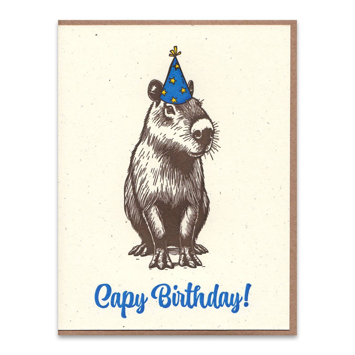 Capy Birthday Letterpress Greeting Card
