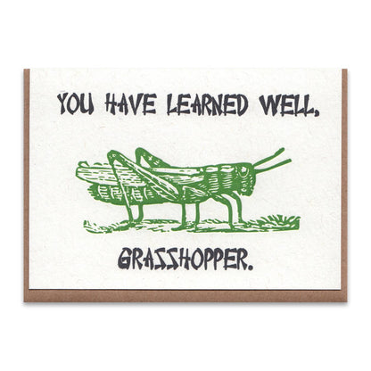 Grasshopper Letterpress Congratulations Greeting Card
