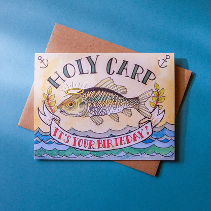 Holy Carp It's Your Birthday! Card