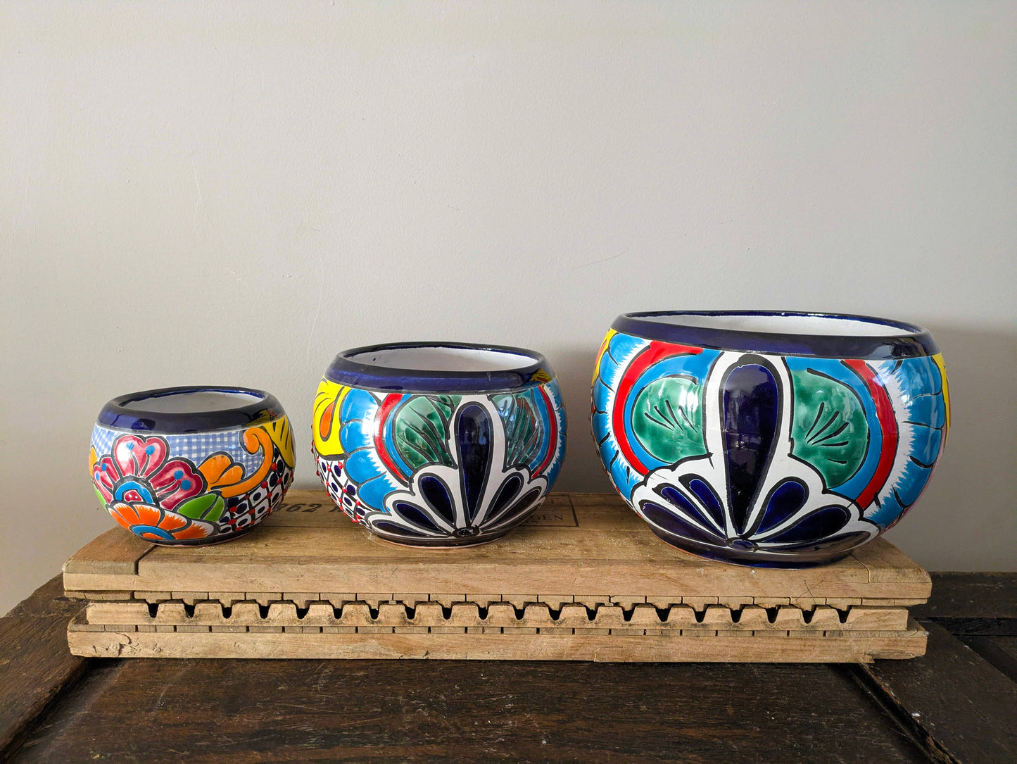 Mexican Talavera Bule Planter