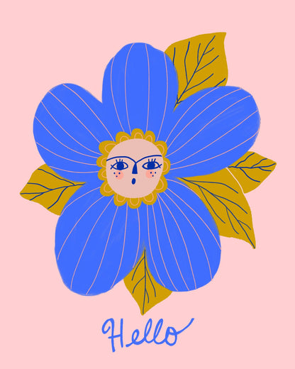 Hello Flower - Greeting Card