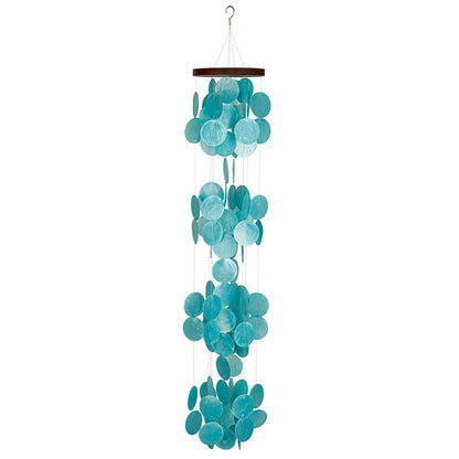 40 in. Woodstocks Capiz Waterfall Chime