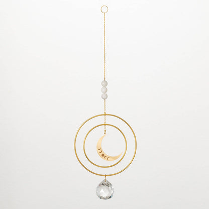 Woodstock Crescent Moon Stone Suncatcher