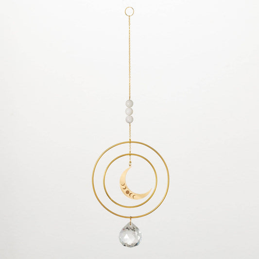 Woodstock Crescent Moon Stone Suncatcher