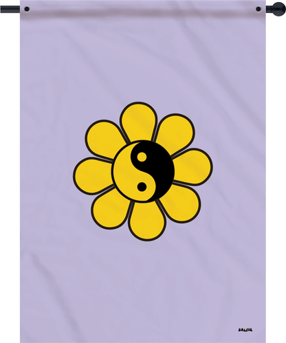 Yin Yang Daisy Flag
