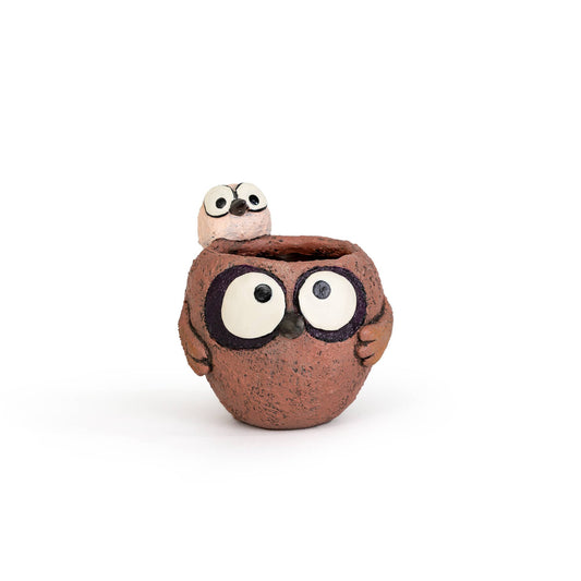 Pip & Squeak The Piggyback Owls Blobhouse® Planter