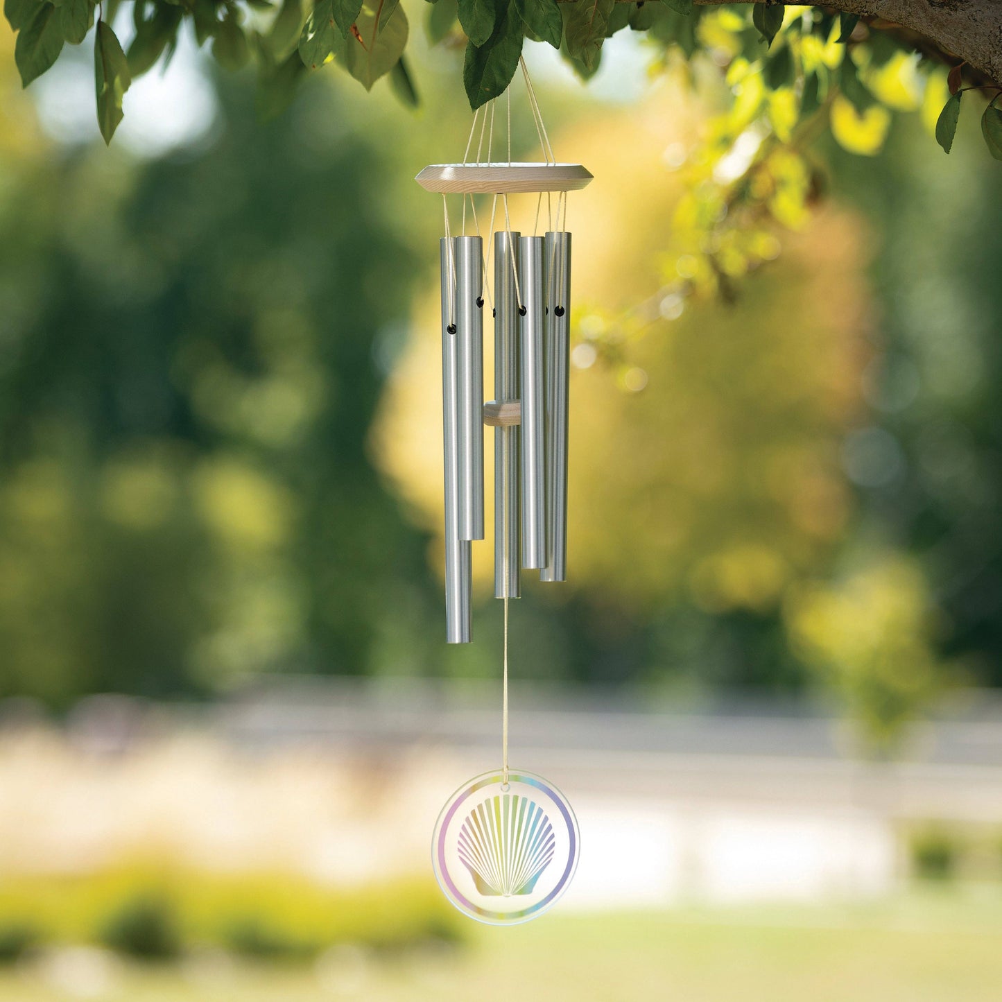 22 in. Woodstock Glass Coastal Sea Shell Chime