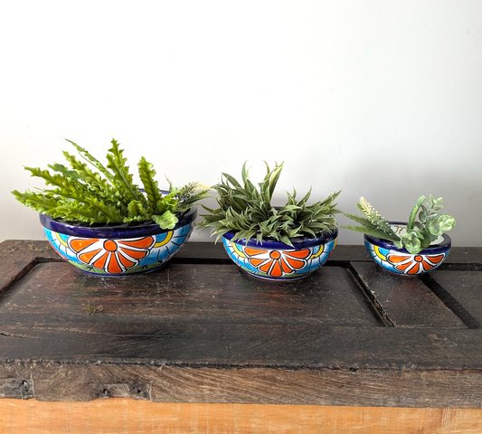 Mexican Talavera Half-Bule Planter