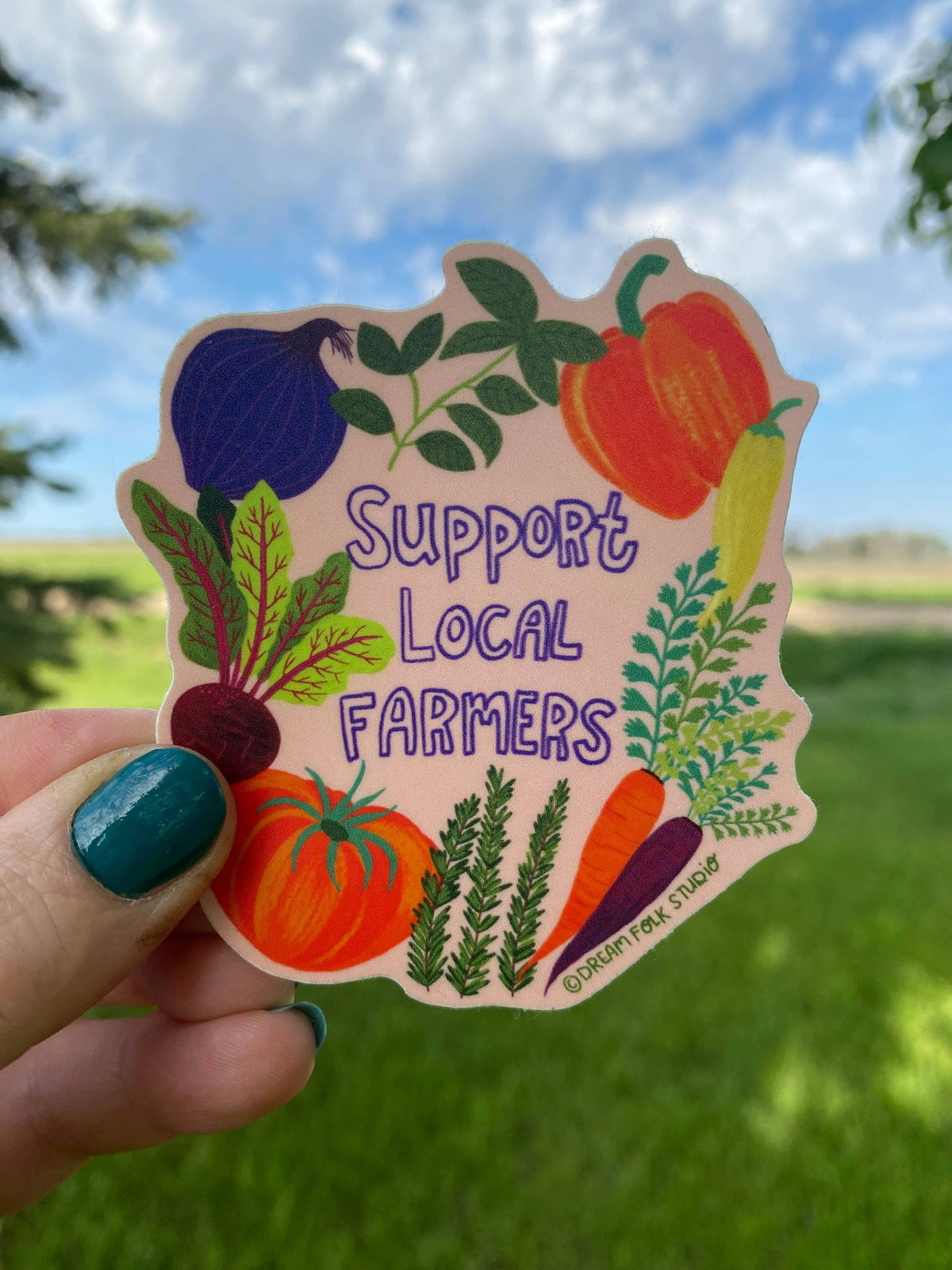 Support Local Sticker Support Local Farmers Sticker | Farmer's Market Decal – Bloom Garden Shop