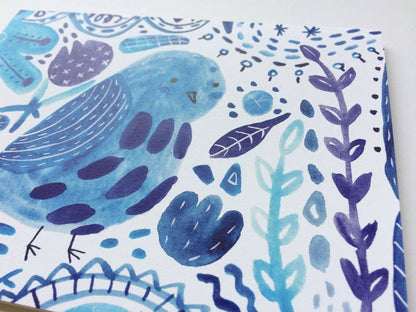 Blue Bird of Happiness Greeting Card
