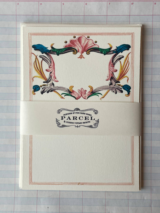 Shell Scrollwork Note Card Set