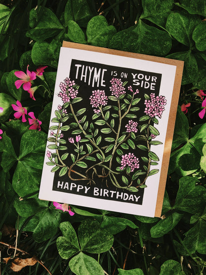 Thyme is on Your Side Happy Birthday Card