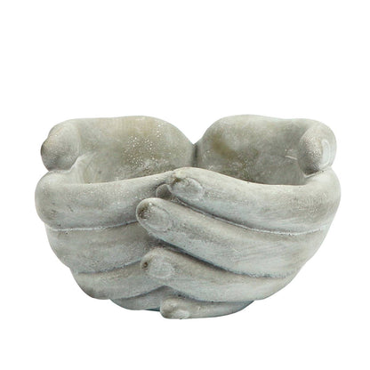 Cast Concrete Helping Hand Planter