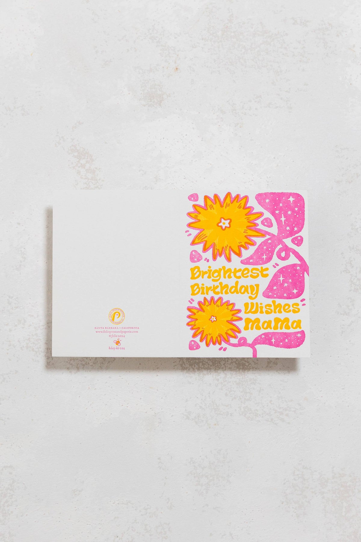 Brightest Birthday Wishes Mama Letterpress Birthday Card