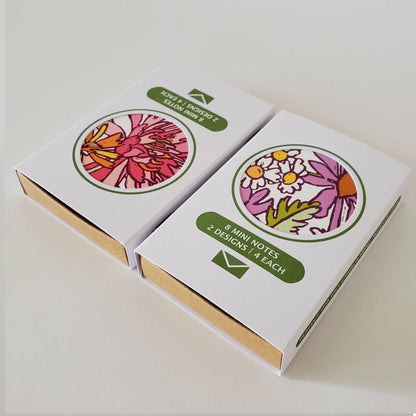 Lotus & Daisy Mini Note Card Set of 8 Gift Tags