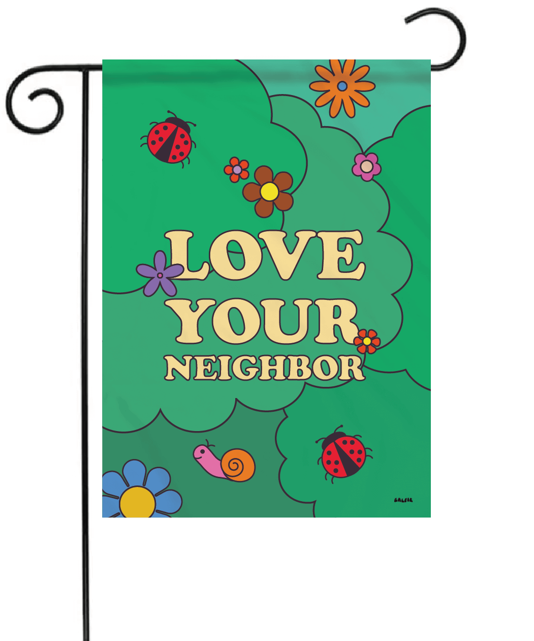 Love Your Neighbor Garden Flag