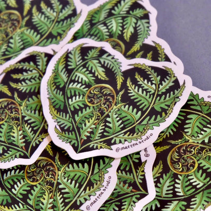 Fern Heart Sticker