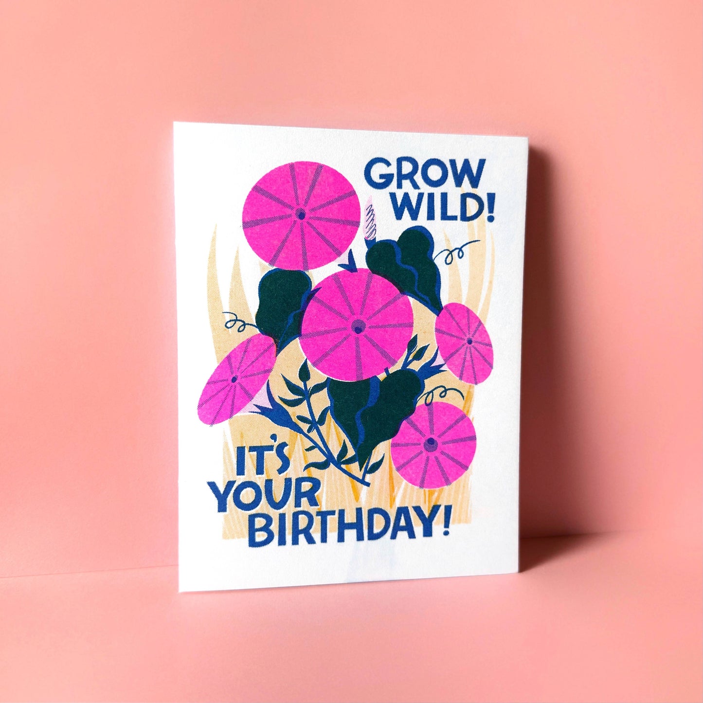 Grow Wild Wildflower Birthday Greeting Card