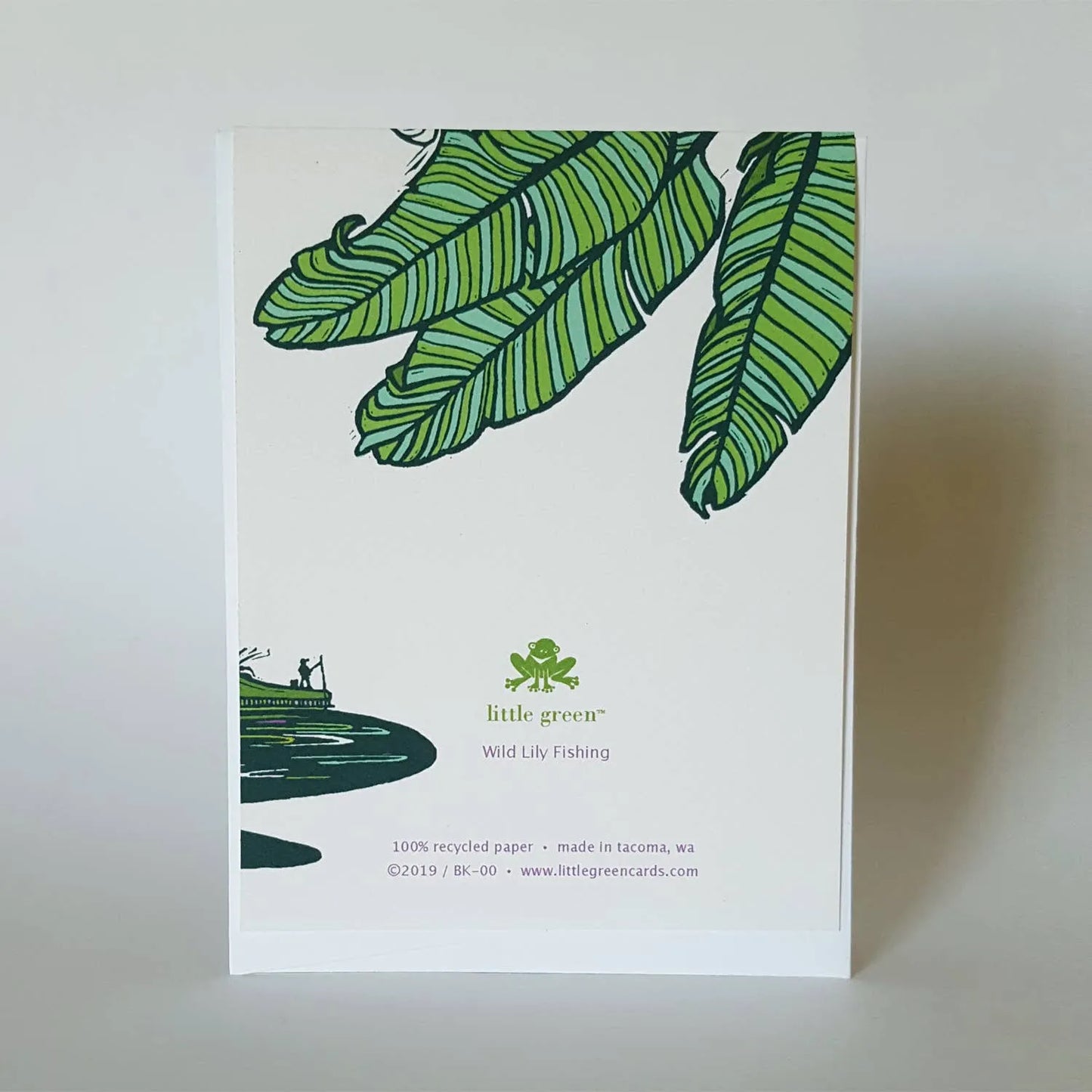 Tropical Wild Lily Fishing Blank Note Card