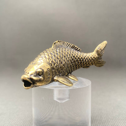 Brass Carp Fish Crafts Desktop Ornaments Decoration