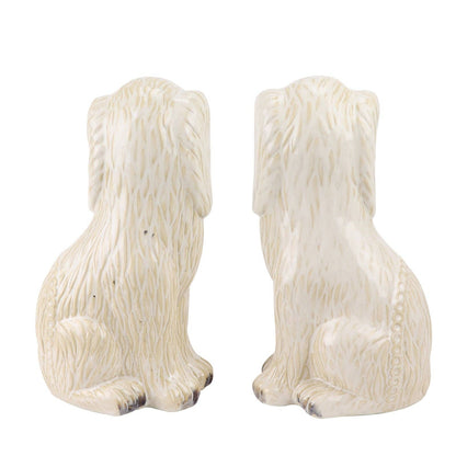 White Ceramic Foo Dog Statue