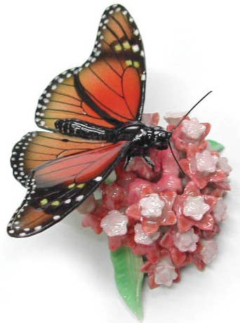 Porcelain Monarch Butterfly Figurine