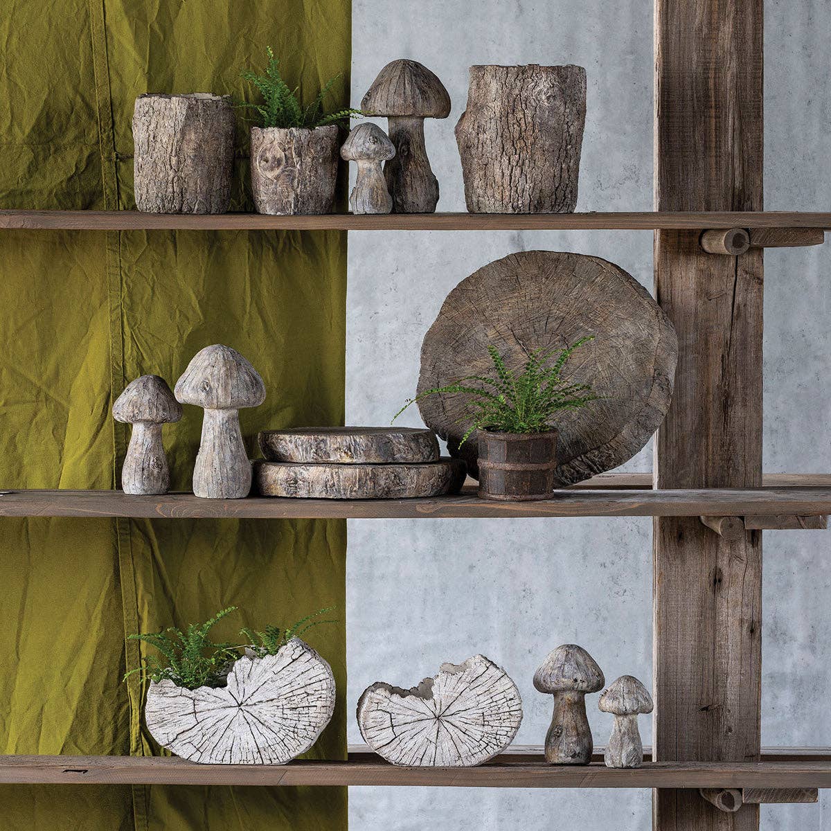 Faux Bois Log Planter