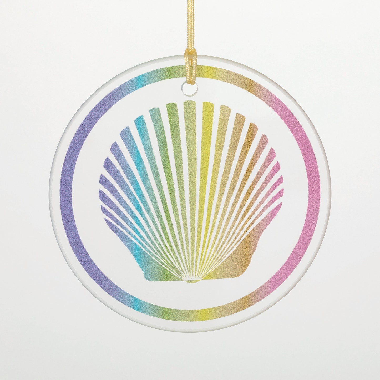 22 in. Woodstock Glass Coastal Sea Shell Chime