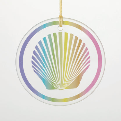 22 in. Woodstock Glass Coastal Sea Shell Chime
