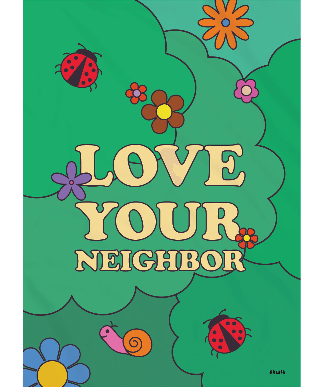 Love Your Neighbor Garden Flag