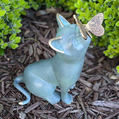 Curious Cat Garden Sculpture