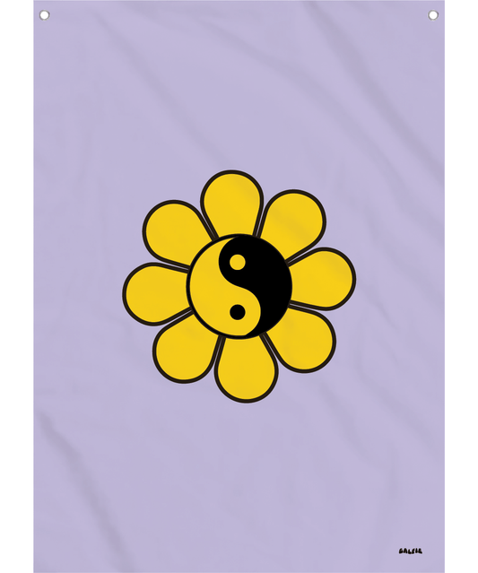 Yin Yang Daisy Flag