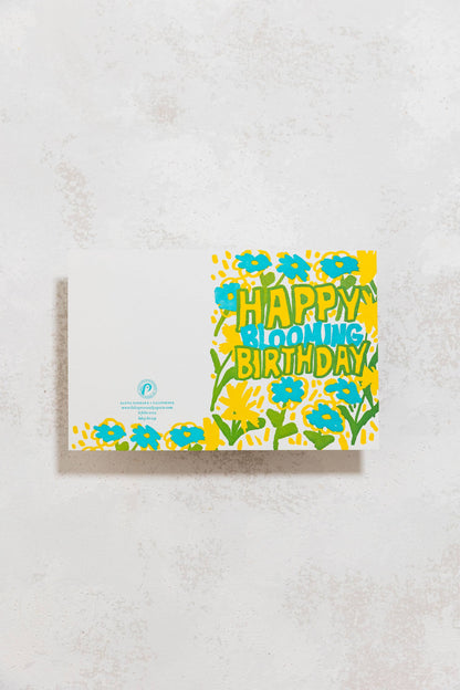Happy Blooming Letterpress Birthday Card