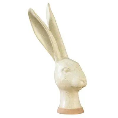 Hare Head, Ceramic - Lrg - Matte White