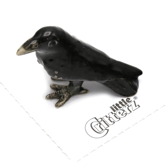 Porcelain Trickster the Raven Figurine