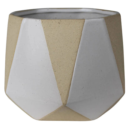 Calico Cachepot, Ceramic - White